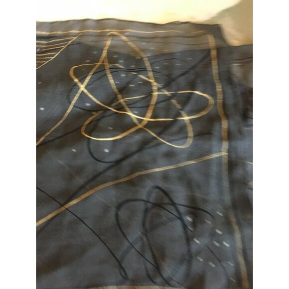 Jones NY Outer Space Stars Physics Math Scarf Woman Scientist Polyester - Picture 2 of 6